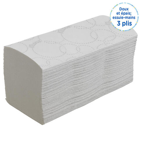 ESSUIE-MAINS PLIÉS EN V KLEENEX® ULTRA BLANC 22X32CM 96 FORMATS 3 PLIS ECOLABEL X15 - 6