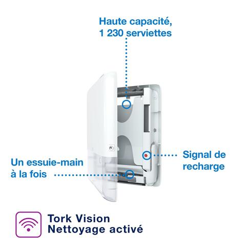 DISTRIBUTEUR D’ESSUIE-MAINS CONTINUS™ TORK® PEAKSERVE® H5 MINI BLANC - 2