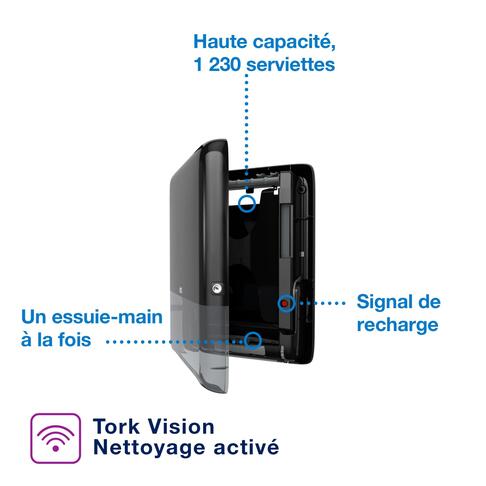 DISTRIBUTEUR D’ESSUIE-MAINS CONTINUS™ TORK® PEAKSERVE® H5 MINI NOIR - 2