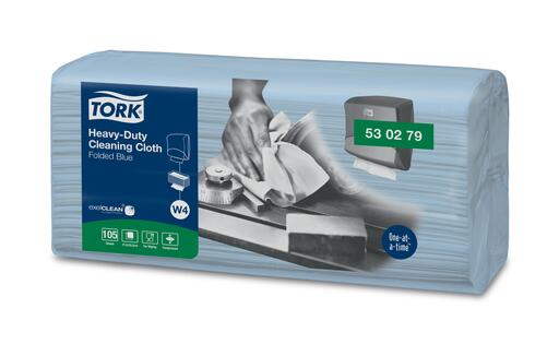 LAVETTE NON TISSEE USAGE COURT TORK W4 BLEU BOITE DE 105 FORMATS X4 - 2
