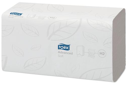ESSUIE-MAINS PLIÉS EN Z TORK XPRESS® H2 BLANC 21.3X24CM 180 FORMATS 2 PLIS ECOLABEL X21