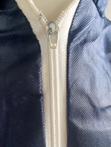 COMBINAISON À CAGOULE POLYPROPYLÈNE FERMETURE ZIPÉE 40G SANS POCHE TAILLE L BLEU X50 - 3