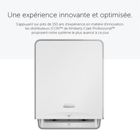 DISTRIBUTEUR D’ESSUIE-MAINS ROULEAUX À DÉCOUPE AUTOMATIQUE & OPTIQUE ICON™ BLANC MOSAÏQUE - 2
