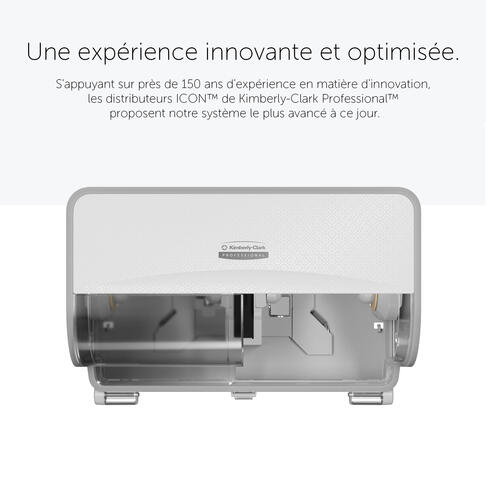DISTRIBUTEUR DE PAPIER TOILETTE PETIT ROULEAU DOUBLE ICON™ BLANC MOSAÏQUE - 4