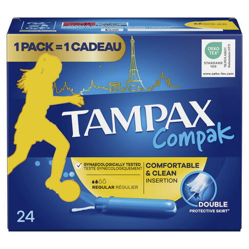 TAMPON TAMPAX COMPAK REGULIER BOITE X24 - 2