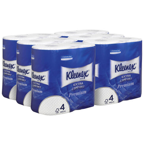 PAPIER TOILETTE PETIT ROULEAU KLEENEX® BLANC 160 FORMATS 4 PLIS X24 - 2