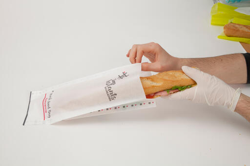SAC SANDWICH PAPIER IMPRIMÉ 120X350MM BLANC X1000 - 2