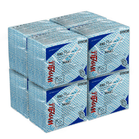 LAVETTE NON TISSEE USAGE UNIQUE WYPALL X80+ 35X34CM BLEU X30 - 2