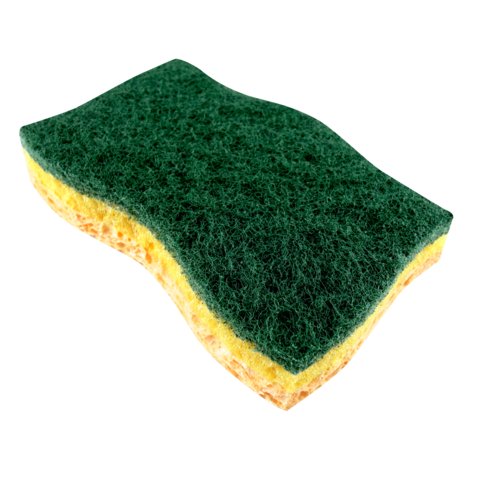 EPONGE 12.5X4.5CM ECO ABRASIF JAUNE/VERT X10 - 2