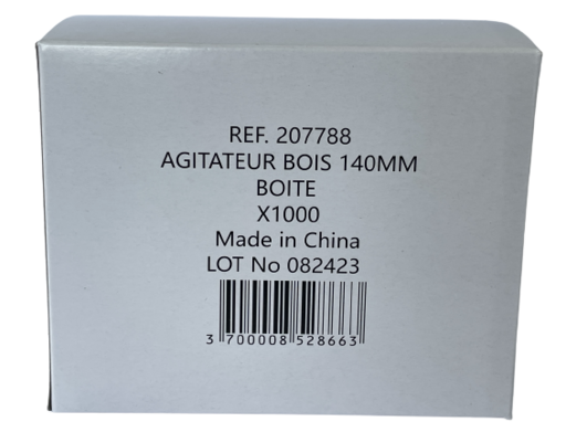 AGITATEUR BOIS 14CM BOÎTE X1000 - 2