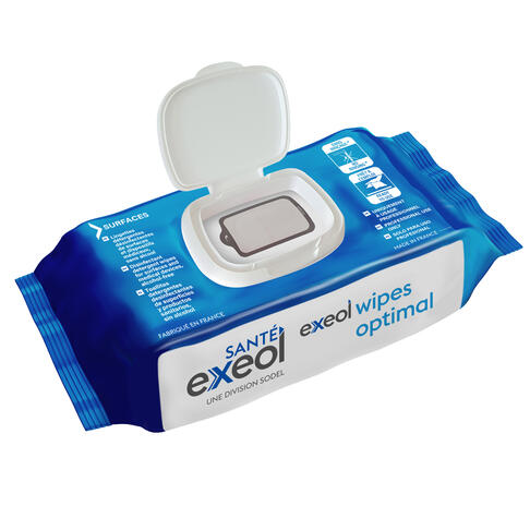 LINGETTES NETTOYANTES DESINFECTANTES EXEOL WIPES OPTIMAL X100 - 2