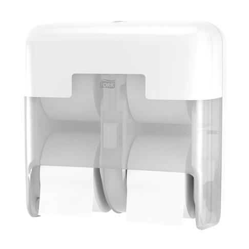 DISTRIBUTEUR DE PAPIER TOILETTE PETIT ROULEAU TORK OPTISERVE® T7 4 ROULEAUX BLANC - 2