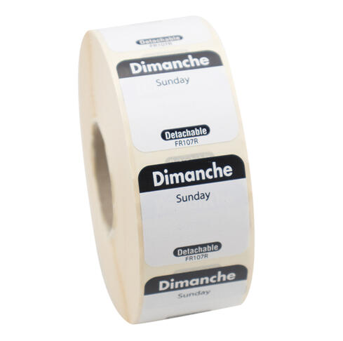 ETIQUETTE 2,5X2,5CM DIMANCHE NOIR RLX/1000 - 2