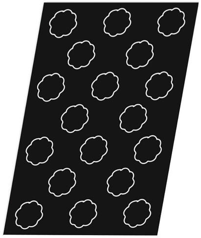 FLEXIPAN 60X40 PLAQUE DE 18 BAVAROIS 8 CÔTES 7.8X3.5 CM - 2