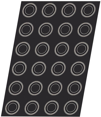 FLEXIPAN 60X40 PLAQUE DE 24 RONDS CHARMANTS 6.6 CM - 2