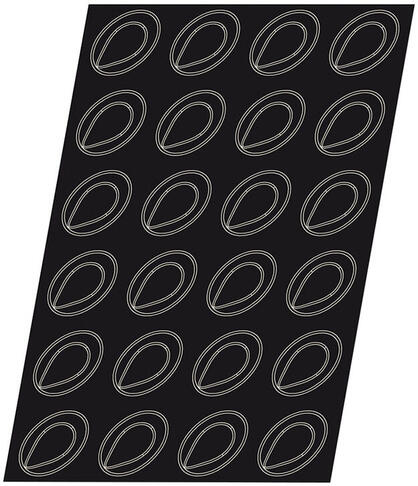 FLEXIPAN 60X40 PLAQUE DE 24 OVALES ÉCHANCRÉS 8.5X6.1 CM - 2
