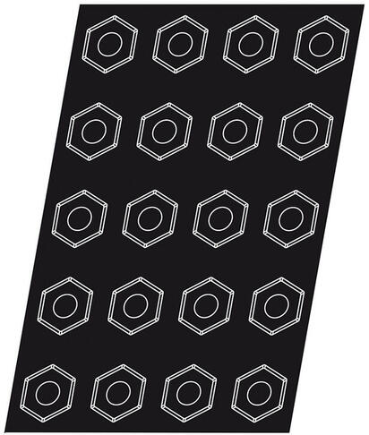 FLEXIPAN 60X40 PLAQUE DE 20 HEXAGONES 8 CM - 2