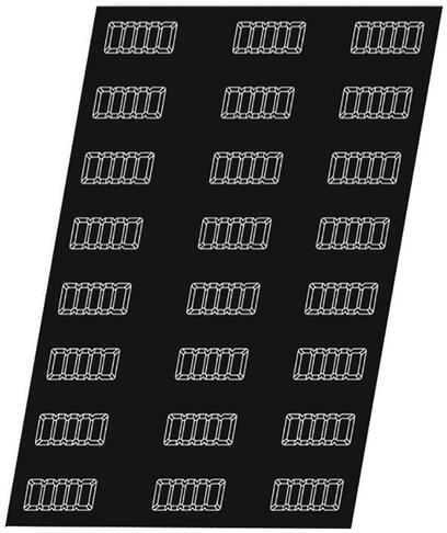 FLEXIPAN 60X40 PLAQUE DE 24 LINGOTS CANNELÉS 10.6X4.6X2.5 CM - 2