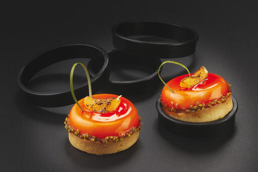 EXOGLASS CERCLES TARTES MONOBLOCS ANTI-ADHÉRENTS 6.5CM HAUTEUR 1.7CM X6 - 2
