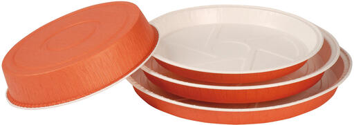 MOULES TOURTIÈRES EN CARTON CUISSON VENTE Ø 180 X H 235 MM ORANGE INTÉRIEUR BLANC X70 - 2