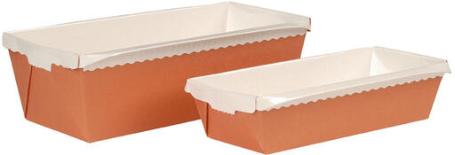 MOULES À CAKE ÉVASÉS CARTON CUISSON VENTE 200X78X45 MM 50CL X30 - 2