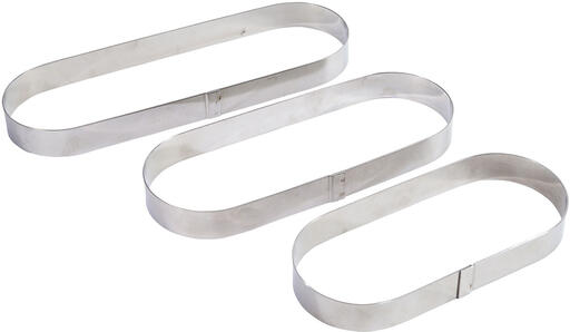 MOZAÏK CERCLE À TARTES OBLONGS INOX 28X9X2. CM - 2