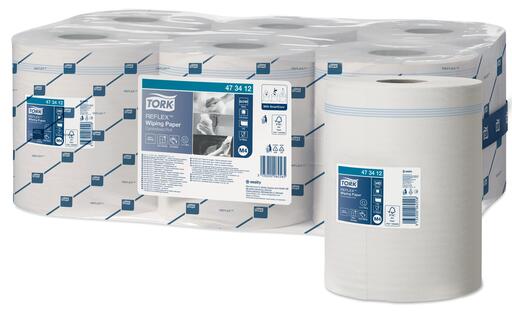 BOBINE DEVIDAGE CENTRAL TORK REFLEX M4 BLANC 340 FORMATS 1PLI 19,4X33,5CM ECOLABEL X6 - 2