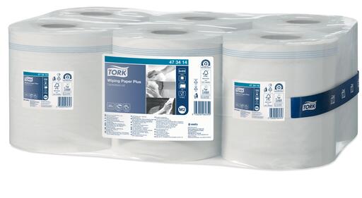 BOBINE DEVIDAGE CENTRAL TORK M2 BLANC 450 FORMATS 2 PLIS 19,4X33,5CM ECOLABEL X6 - 2