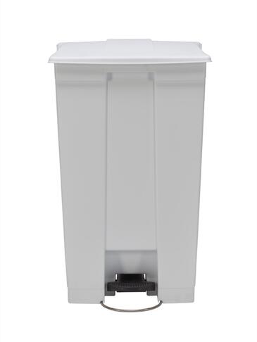 POUBELLE A PEDALE CARRE STEP ON 87L BLANC - 2
