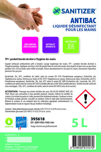 SAVON ANTIMICROBIEN ANTIBAC BIDON 5L - 2
