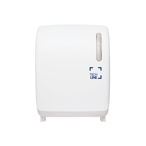 DISTRIBUTEUR D’ESSUIE-MAINS ROULEAUX À DÉCOUPE AUTOMATIQUE TECHLINE BLANC - 2