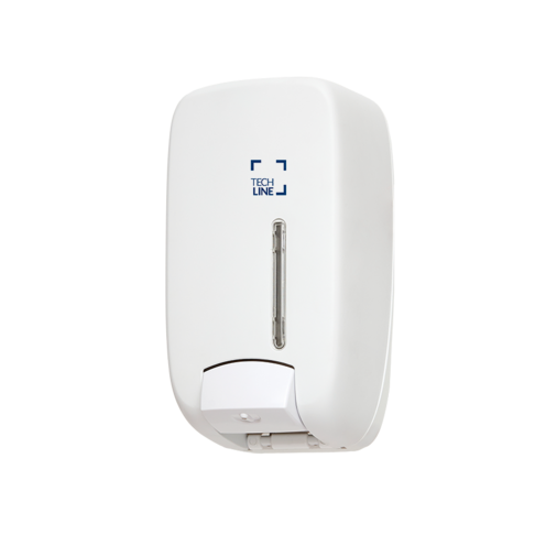 DISTRIBUTEUR MANUEL DE SAVON LOTION GEL À RÉSERVOIR TECHLINE 1L BLANC - 2