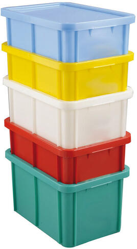BACS HACCP AVEC COUVERCLE 600X400 HAUTEUR 23 CM 35 ROUGE - 2