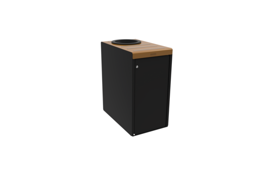 MEUBLE TRI SELECTIF 65L SERRURE ALITRI GRIS MANGA/MARRON - 2