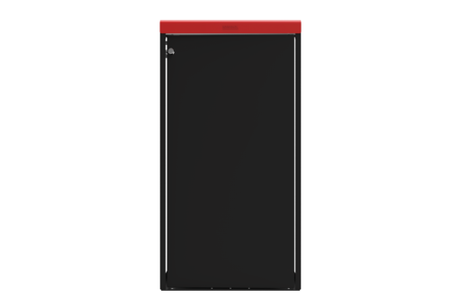 POUBELLE DE TRI AVEC SERRURE ALITRI 110L GRIS MANGANESE / ROUGE - 2