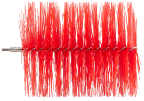 TETE ECOUVILLON POUR TIGE FLEXIBLE 120MM DIAMETRE 140MM FIBRE MEDIUM ROUGE - 2