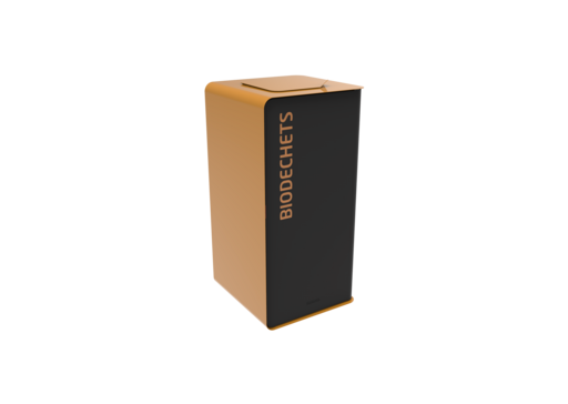 POUBELLE DE TRI CUBATRI BIODECHETS 2X10L GRIS MANGANESE / MARRON - 2