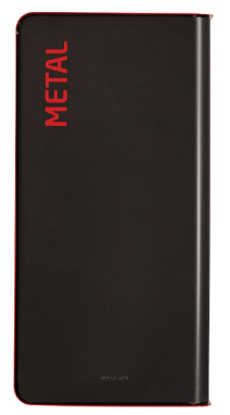 POUBELLE DE TRI CUBATRI 75L DECHETS METAL GRIS MANGANESE / ROUGE - 2