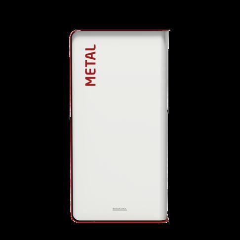 POUBELLE DE TRI CUBATRI 65L DECHETS METAL BLANC / ROUGE - 2