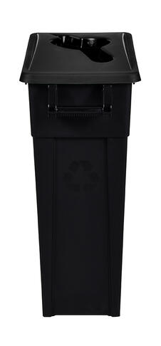 POUBELLE DE TRI MOVATRI 65L AVEC OUVERTURE DANS COUVERCLE NOIR / NOIR - 2