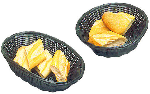 CORBEILLE À PAIN EN POLYPROPYLÈNE OVALE NOIR 23,5 X 16 CM - 2