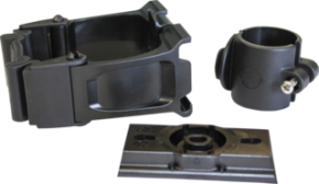 SUPPORT MANCHE AVEC PINCE DIAMETRE 22MM NOIR - 2