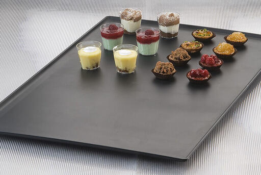 PLAT DE PRÉSENTATION EN MÉLAMINE NOIR 60X40 CM - 2