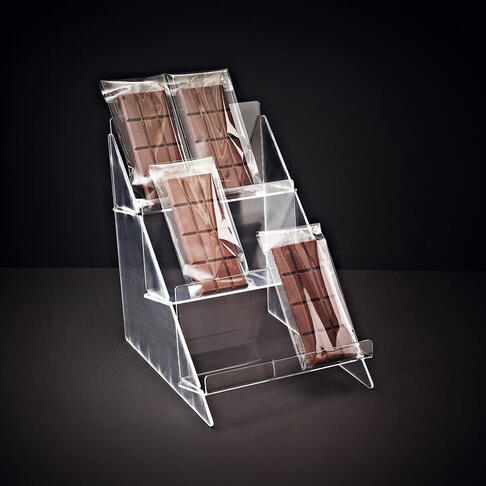 PRÉSENTOIR 3 ÉTAGES 36 TABLETTES DE CHOCOLAT 30X22X29CM - 2