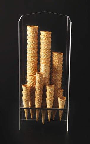 PORTE-CORNETS GLACE PLEXIGLASS 6 TROUS 31MM ET 12 TROUS 26MM - 2