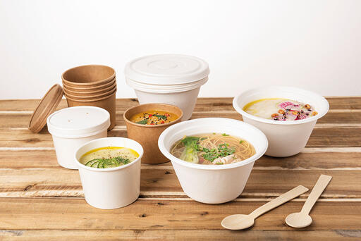 POTS À SOUPE RONDS EN FIBRE 75 CL X600 - 2