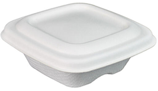 POTS À SAUCE FIBRE DE CANNE CARRÉS SANS COUVERCLE 8 X 8 CM 7 CL X1200 - 2