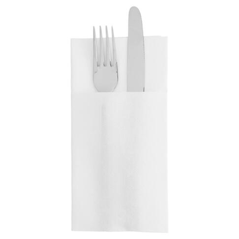 SERVIETTE POCHETTE 40X40CM NON TISSÉ BLANC X50 - 2