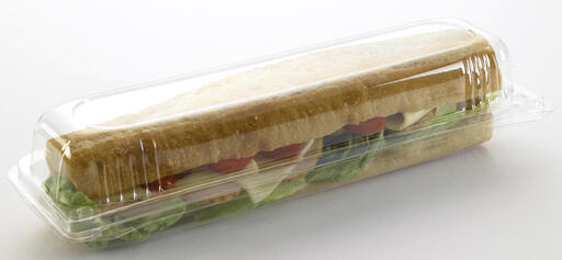BOÎTES EN APET POUR SANDWICH BAGUETTE LONGUEUR 31 CM X375 - 2