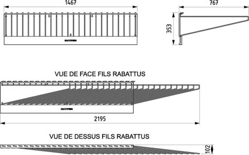 SÉCHOIR INOX MURAL POUR TOILES À COUCHES 24 BARRES 1.5 M - 2